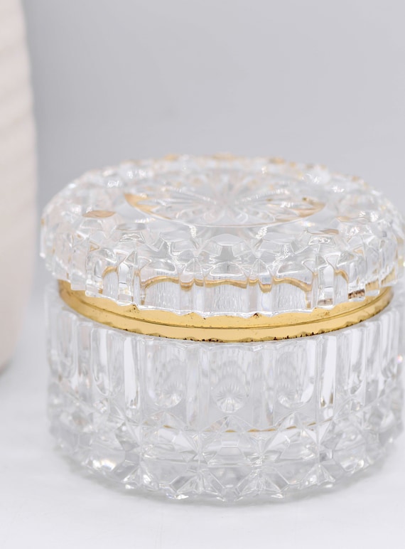 Cut Crystal Jewelry Box Casket, 5" - image 7