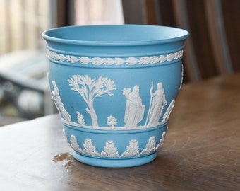 Neoclassical Cache, Wedgwood Blue Planter, 19th Century