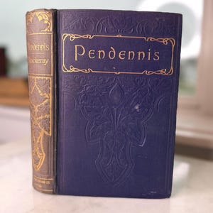 The History of Pendennis by Thackeray, Antique Purple Book