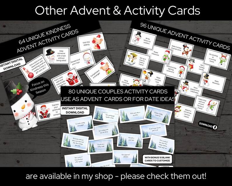 56 Elf Kindness Advent Calendar Cards With Elf Letter | Unique Advent ...