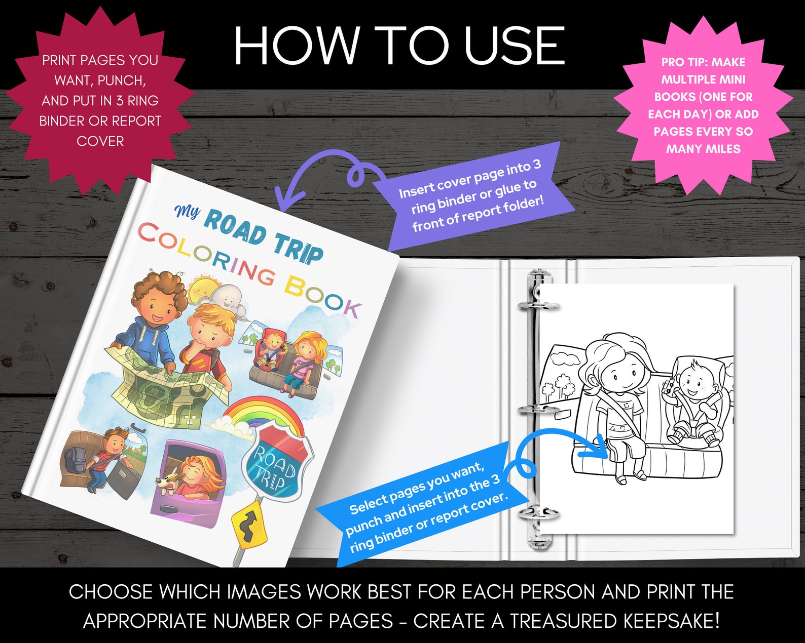 Road Trip Printable Coloring Book, Kids Travel Coloring Pages, Kids ...
