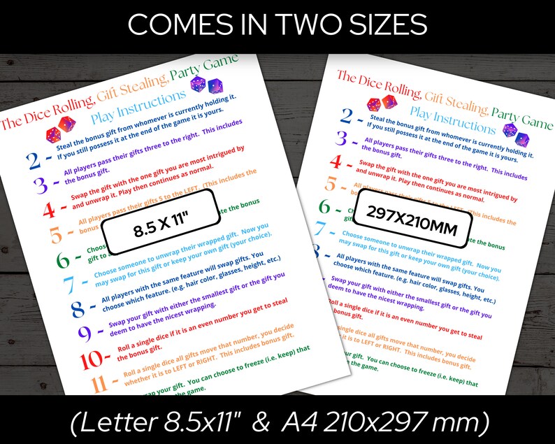 Dice Rolling Gift Stealing Party Game the Yankee Swap Gift Party Game