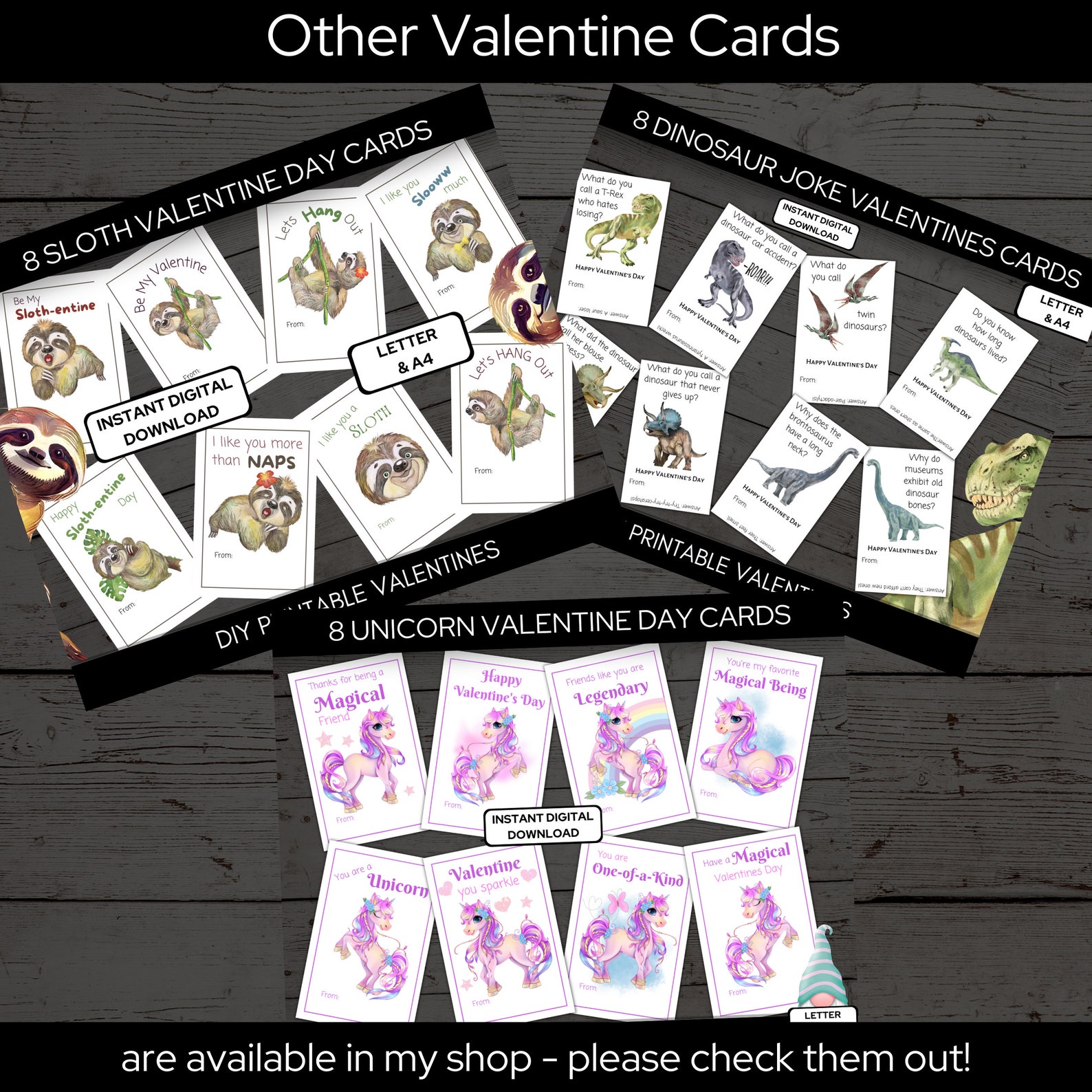 Cute Highland Cow Valentine Cards for Class Exchange Letter & A4 Format ...