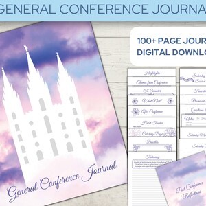 General Conference Journal, Latter Day Saints General Conference Printable, LDS Conference Notes Journal