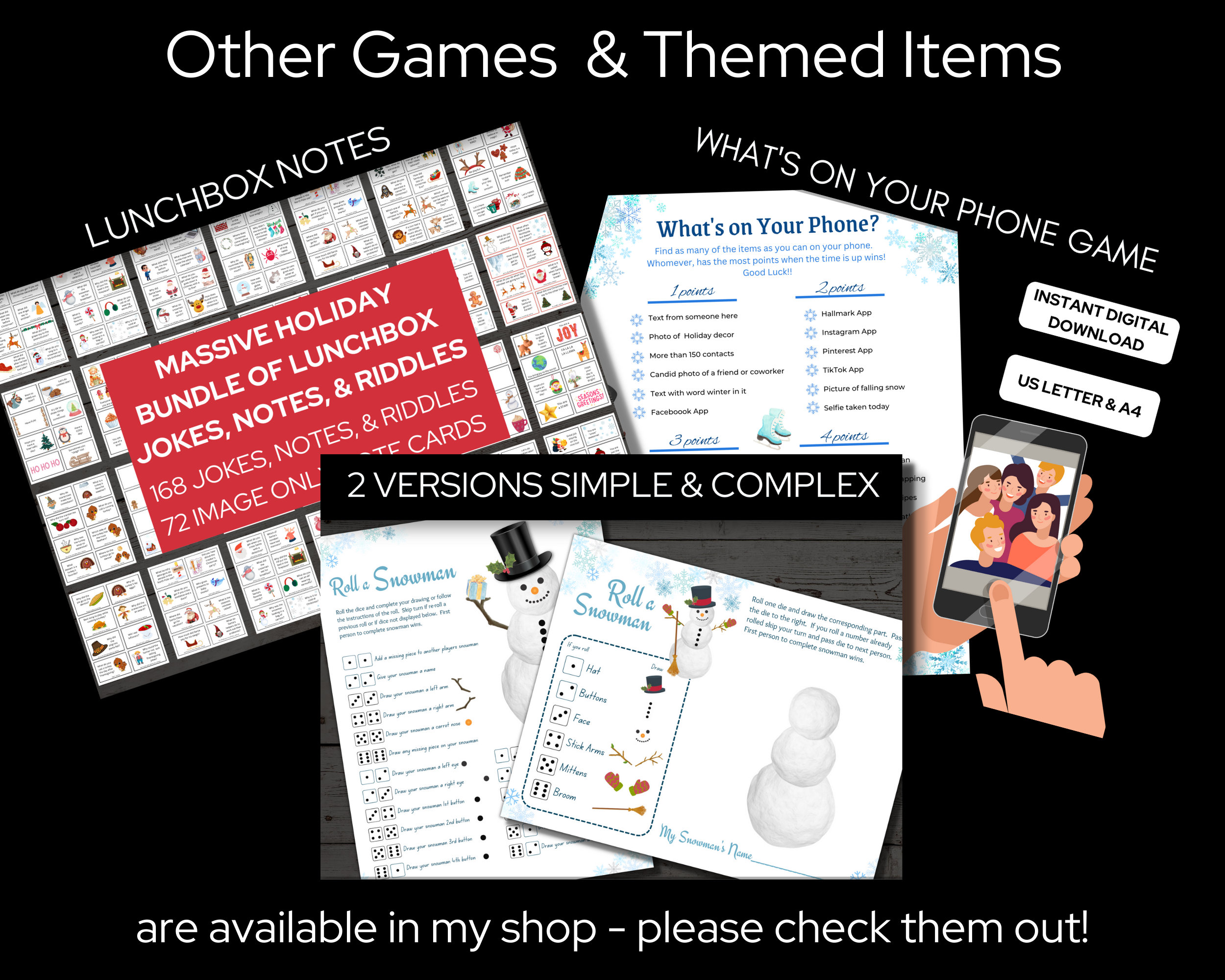 Selfie Scavenger Hunt Printable Party Game - Winter Themed - Etsy