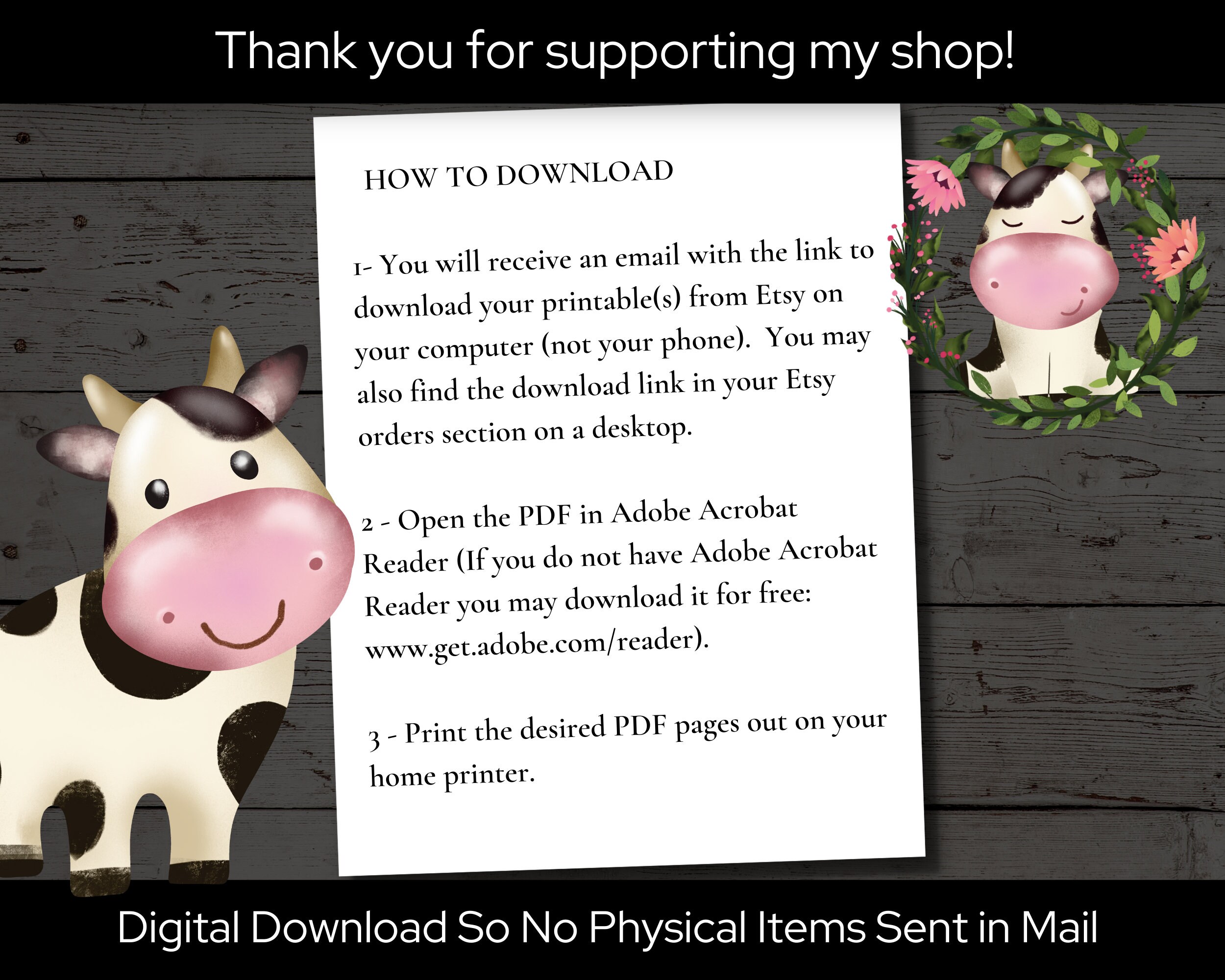 Funny Cute Cow Valentine Cards for Class Exchange Letter & A4 Format - Etsy