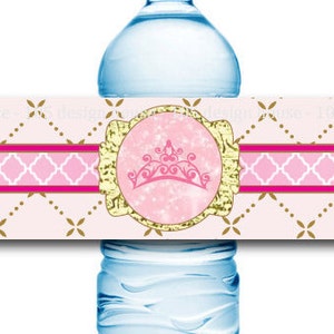 INSTANT DOWNLOAD Princess Water Bottle Label Printable - Princess Party ...