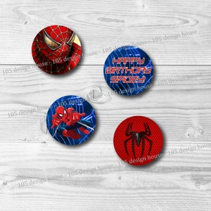 INSTANT DOWNLOAD Spiderman Cupcake Toppers Printable - 2&quot; Cupcake Toppers - Spiderman Cupcake Toppers - Spider-Man cupcake toppers