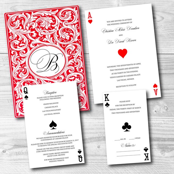 Las Vegas Wedding Invitation Printable Las Vegas Invitation Etsy