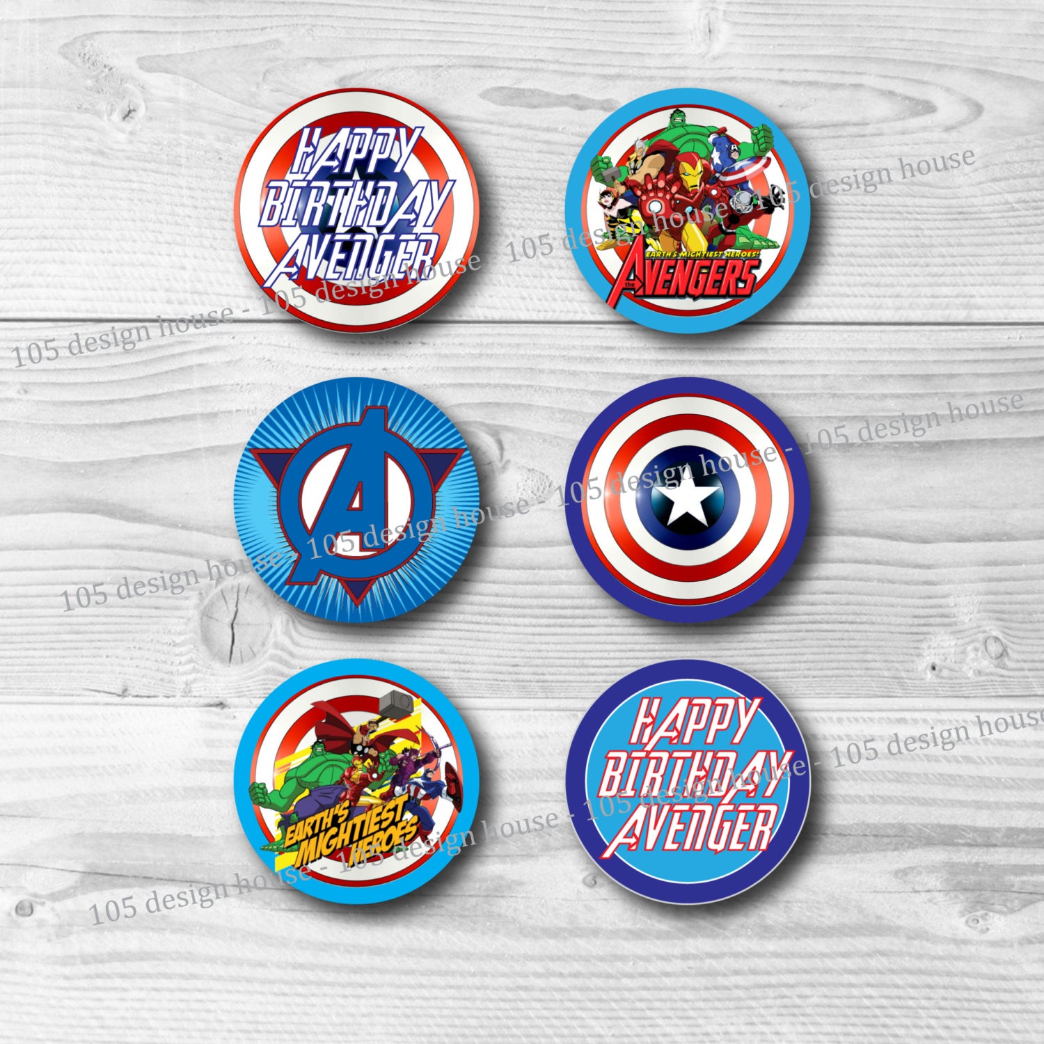 Avengers Cupcake Toppers with Printable