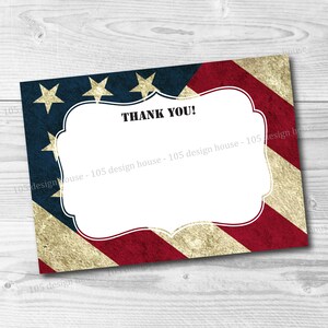 Military Thank You Card Printable INSTANT DOWNLOAD - Military Thank You Card Design - Army - Navy- Marines - Air Force