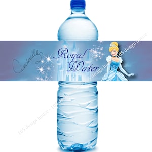 Cinderella Water Bottle Label Printable INSTANT DOWNLOAD- Cinderella Birthday - Cinderella printable - Cinderella Party - Cinderella Label