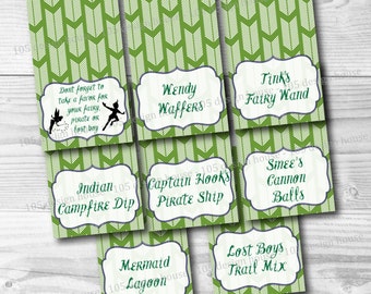 Peter Pan Food Labels Printable INSTANT DOWNLOAD - Peter Pan Food Cards - Peter Pan Buffet Cards - Neverland Tent Cards