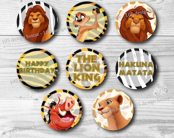 The Lion King Cupcake Toppers Printable 2" Cupcake Toppers - The Lion King Cupcake Toppers - The Lion King Party Printables INSTANT DOWNLOAD