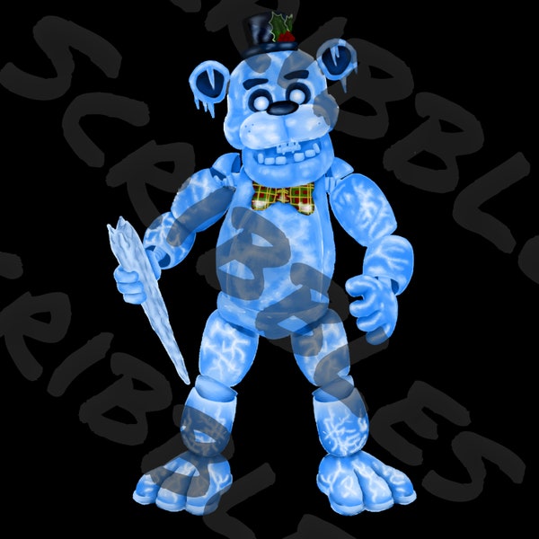 Freddy frostbear fnaf horror Christmas winter snow png fabric tumbler t-shirt Christmas cards