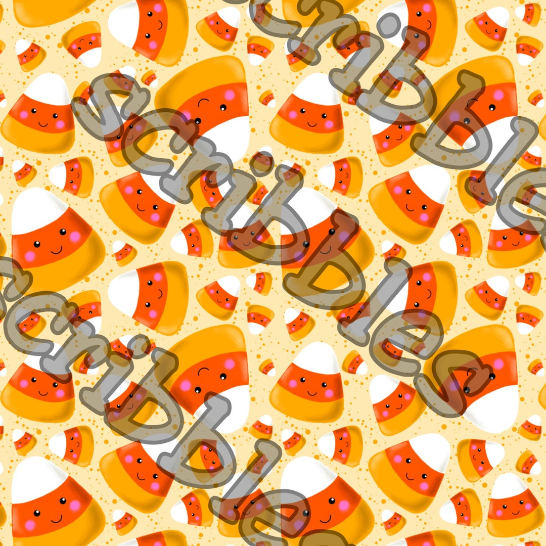 Hand Drawn Candy Corn Seamless Pattern Halloween - Etsy