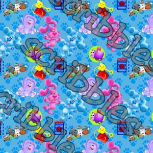 Blue dog baby clothes seamless pattern digital file png cardmaking scrapbooking fabric crafts