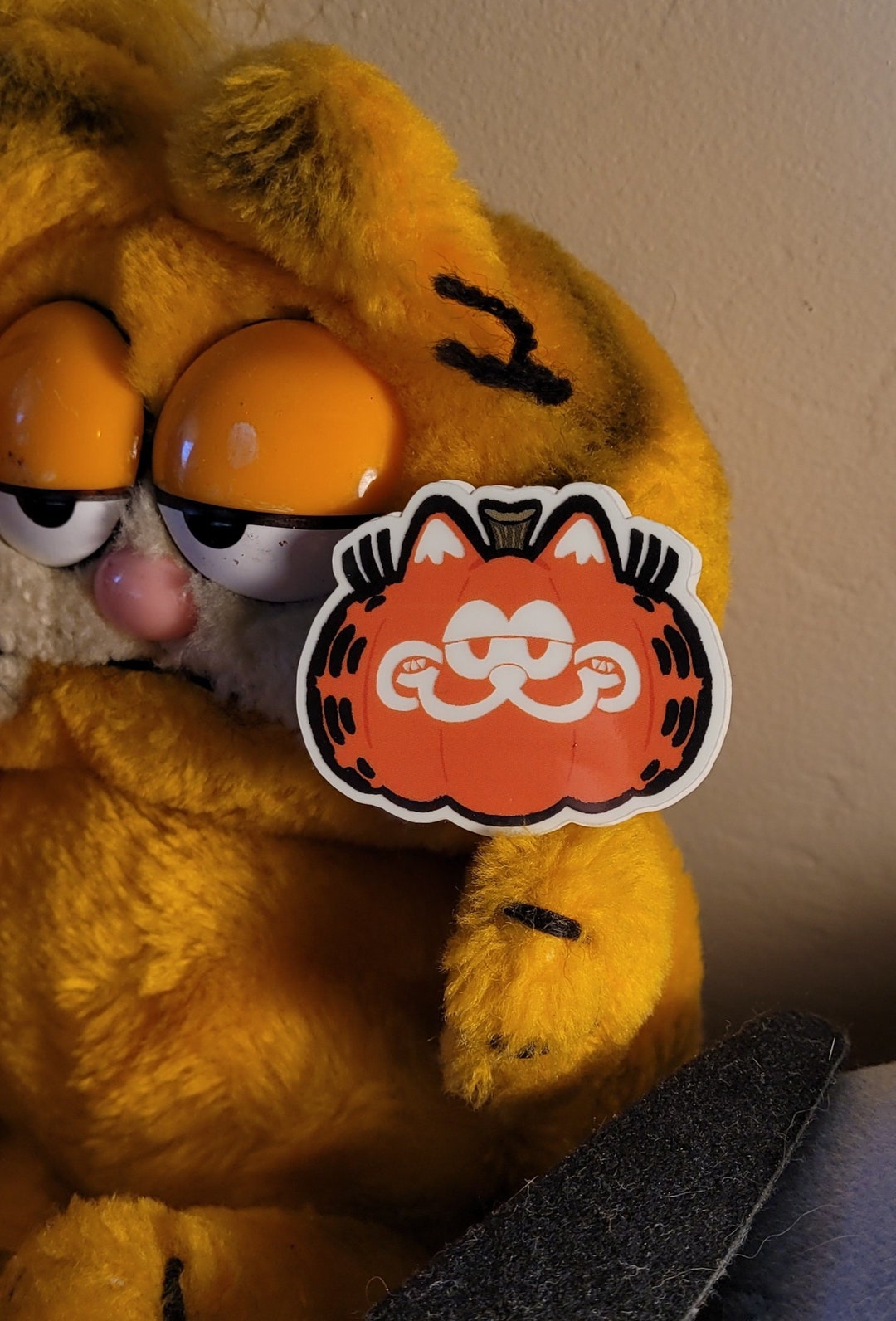 Glow-in-the-dark Garf-o-lantern Sticker - Etsy
