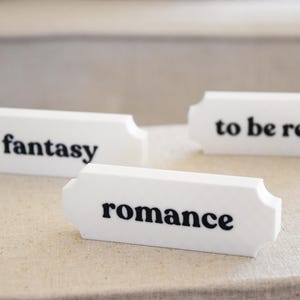 Bookshelf Labels- Home Library Organization Signs for Literary Genres Fantasy Bookish Tabs for Bookshelf Book Worm Gift Office Decor Booktok