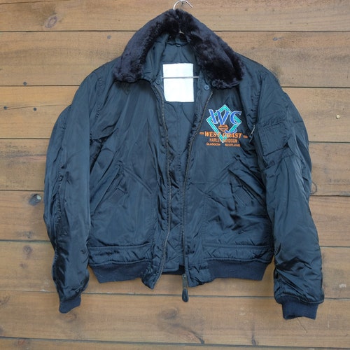 Shops Vintage Harley Davidson Jacket Bomber Jacket Size 14 Glasgow Scotland!