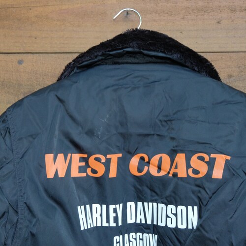 Shops Vintage Harley Davidson Jacket Bomber Jacket Size 14 Glasgow Scotland!