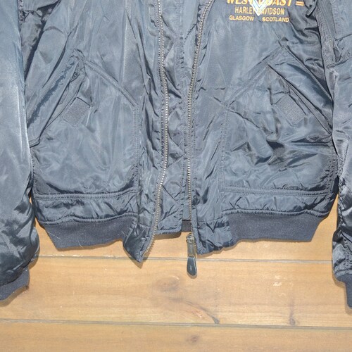 Shops Vintage Harley Davidson Jacket Bomber Jacket Size 14 Glasgow Scotland!