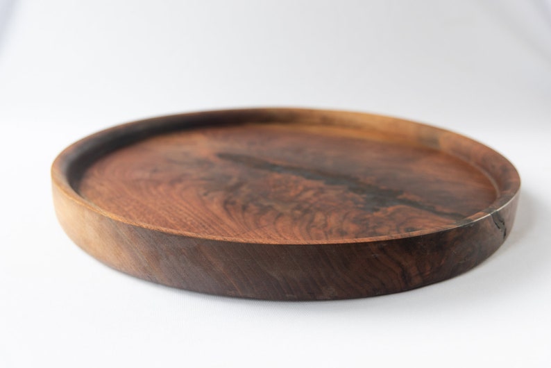 Charcuterie Board Handmade Round Walnut Platter