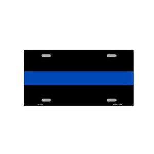 Dünne blaue Linie Polizei Neuheit Metall Nummernschild