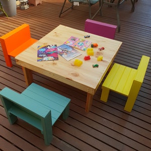 Wooden Toddler Table and 4 Chairs set PICK UP ITEM image 5