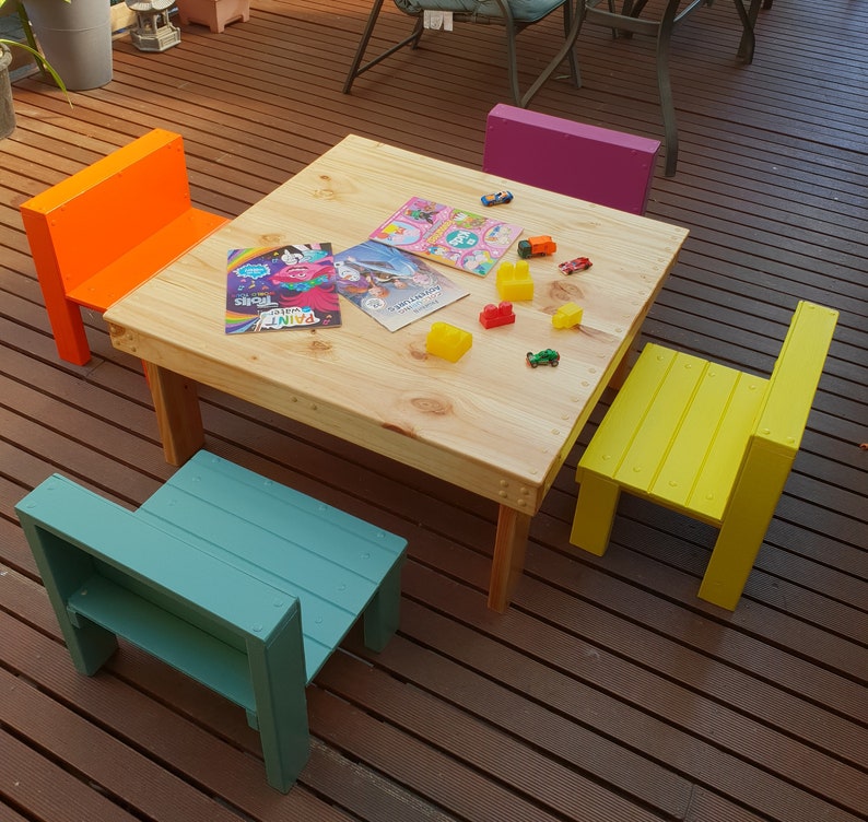 Wooden Toddler Table and 4 Chairs set PICK UP ITEM image 5