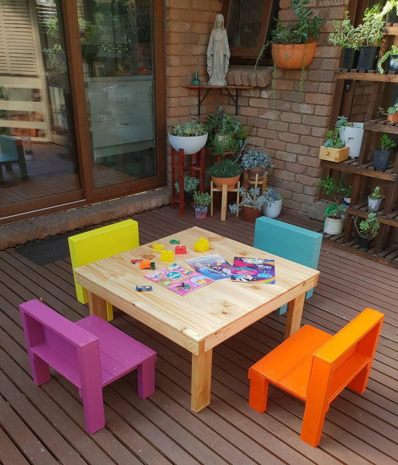 Wooden Toddler Table and 4 Chairs set PICK UP ITEM image 1