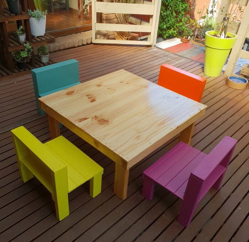 Wooden Toddler Table and 4 Chairs set PICK UP ITEM image 3