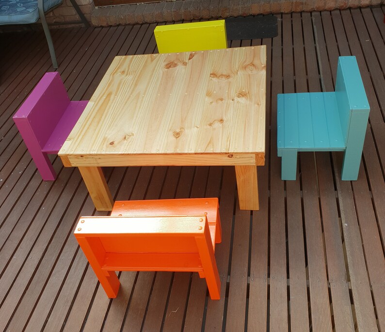 Wooden Toddler Table and 4 Chairs set PICK UP ITEM image 8