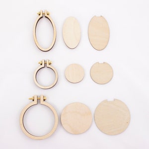 Mini Embroidery Hoop Variety Pack Mini Hoop Kit Round Mini Hoop Oval Mini Hoop image 3