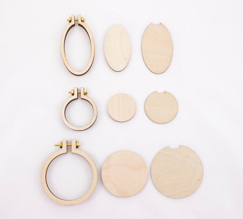 Mini Embroidery Hoop Variety Pack Mini Hoop Kit Round Mini Hoop Oval Mini Hoop image 3