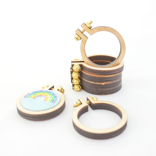 Mini Embroidery Hoop 1.5 Mini Hoop Kit Round Mini Etsy