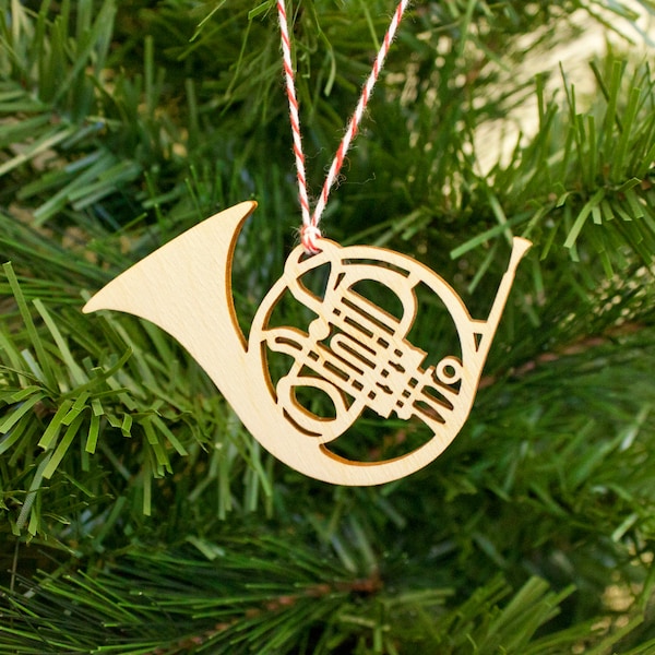 Horn Ornament - Holz Ornament - Weihnachtsschmuck
