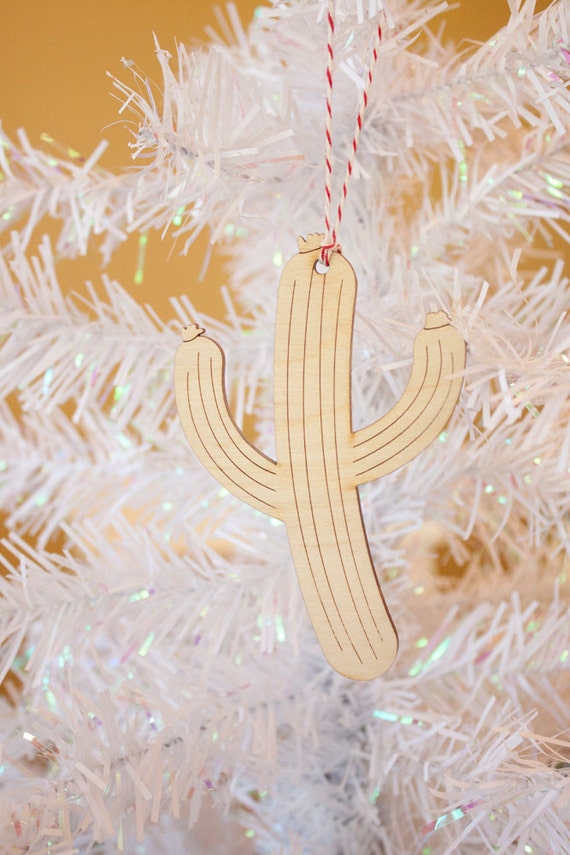 Saguaro Cactus ornement - ornement en bois - décoration de Noël Saguaro Cactus ornement - ornement en bois - décoration de Noël