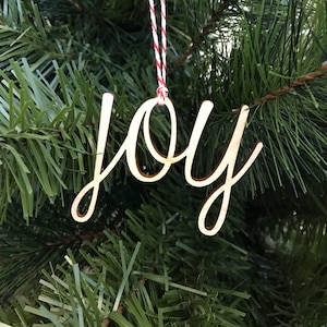 Joy Ornament - Wood Ornament - Christmas Ornament