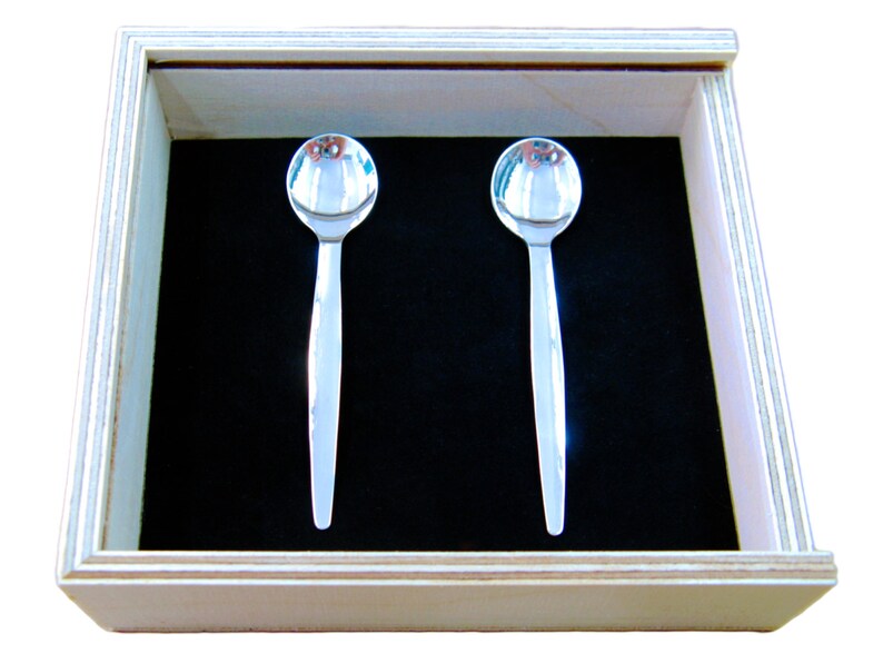 Silver Spoons Box Set, Fine Silver .999, Baby Spoon, Christening Gift