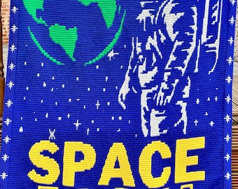 宇宙人のブランケット | 星のボーダー | PDFかぎ針編みパターン