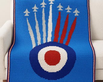 レッド・ホワイト＆フライト｜かぎ針編みパターン｜PDF