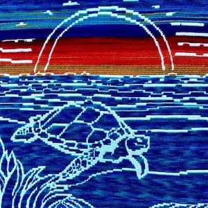 Mosaic Crochet Blanket Pattern Turtle Design | Overlay Crochet Throw PDF | Written Instructions and Chart