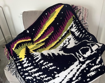 北の角のかぎ針編みブランケットパターン、モザイクオーバーレイ PDF