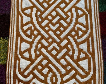 ケルトノットかぎ針編みブランケットパターン | モザイクオーバーレイスロー (PDF)