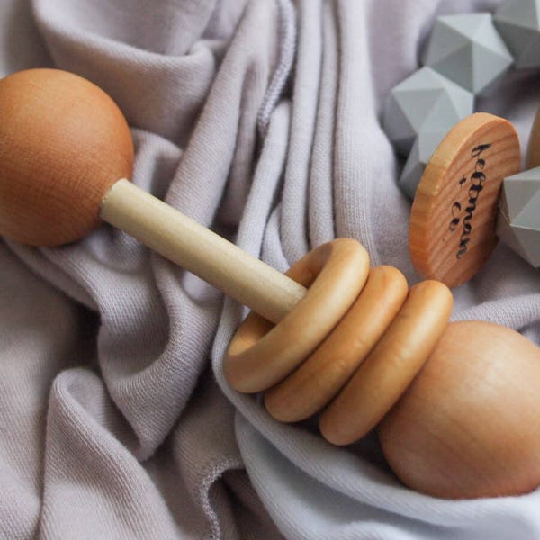 Classic All Natural Wooden Rattle