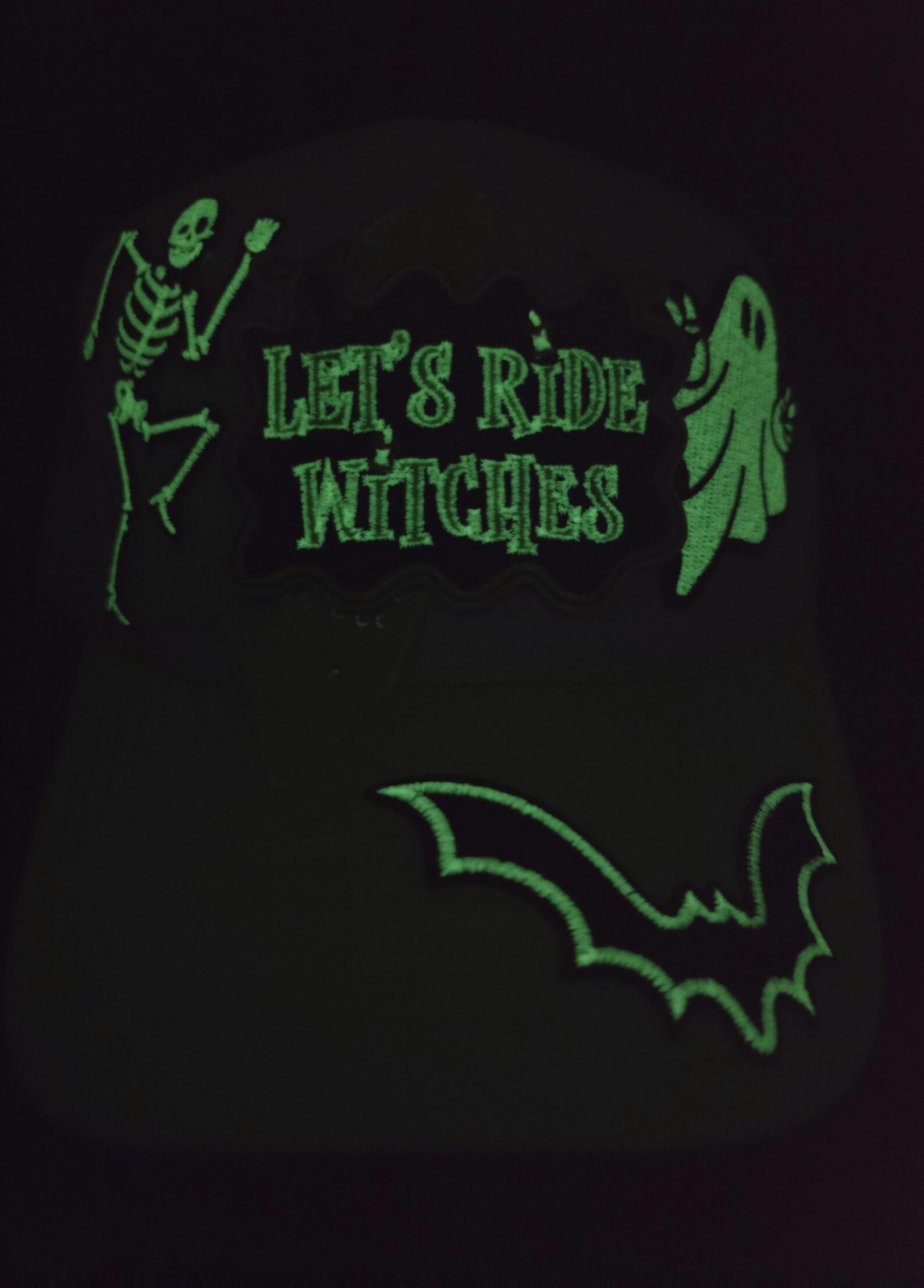 Let's Ride Witches *glow in the Dark* Halloween Trucker Hat, Neon Green ...