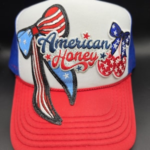American Honey, red white blue trucker hat, All American