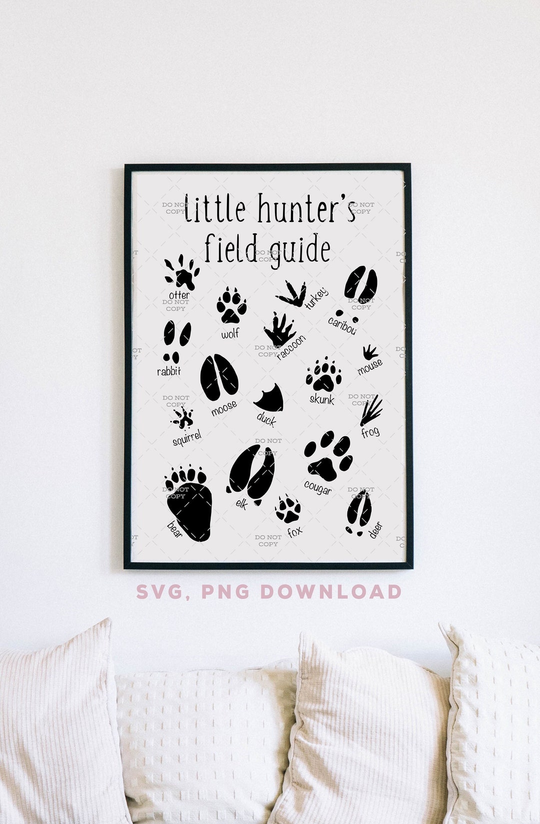 Little Hunter's Field Guide, Digital Download, SVG, PNG, Animal Tracks