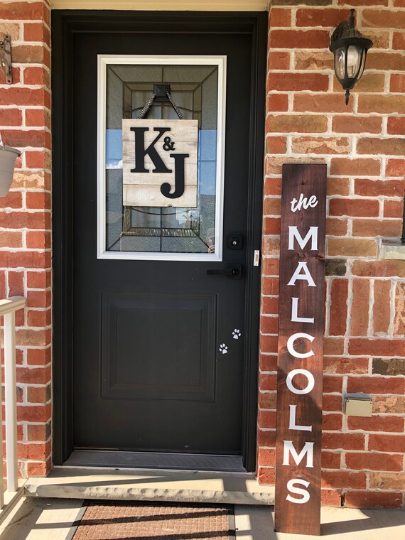 Personalized Vertical Welcome Wooden Decor Sign Rustic Farmhouse Painted Front Door Porch Signs Holidays Gifts